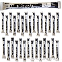 Cyalume SnapLight Industrial Grade 6" Light Sticks, 8 Hr Duration, White (30 Pack)   